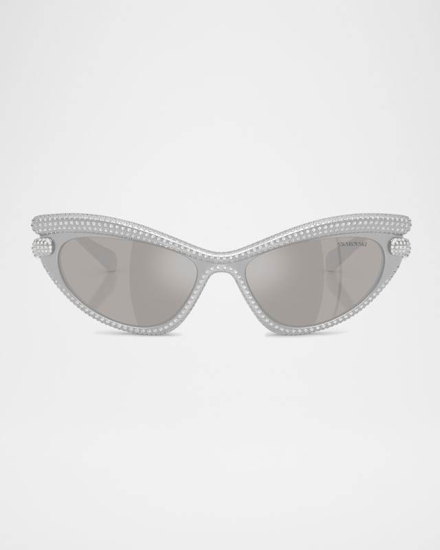 SK6038 Cat-Eye Embellished Sunglasses